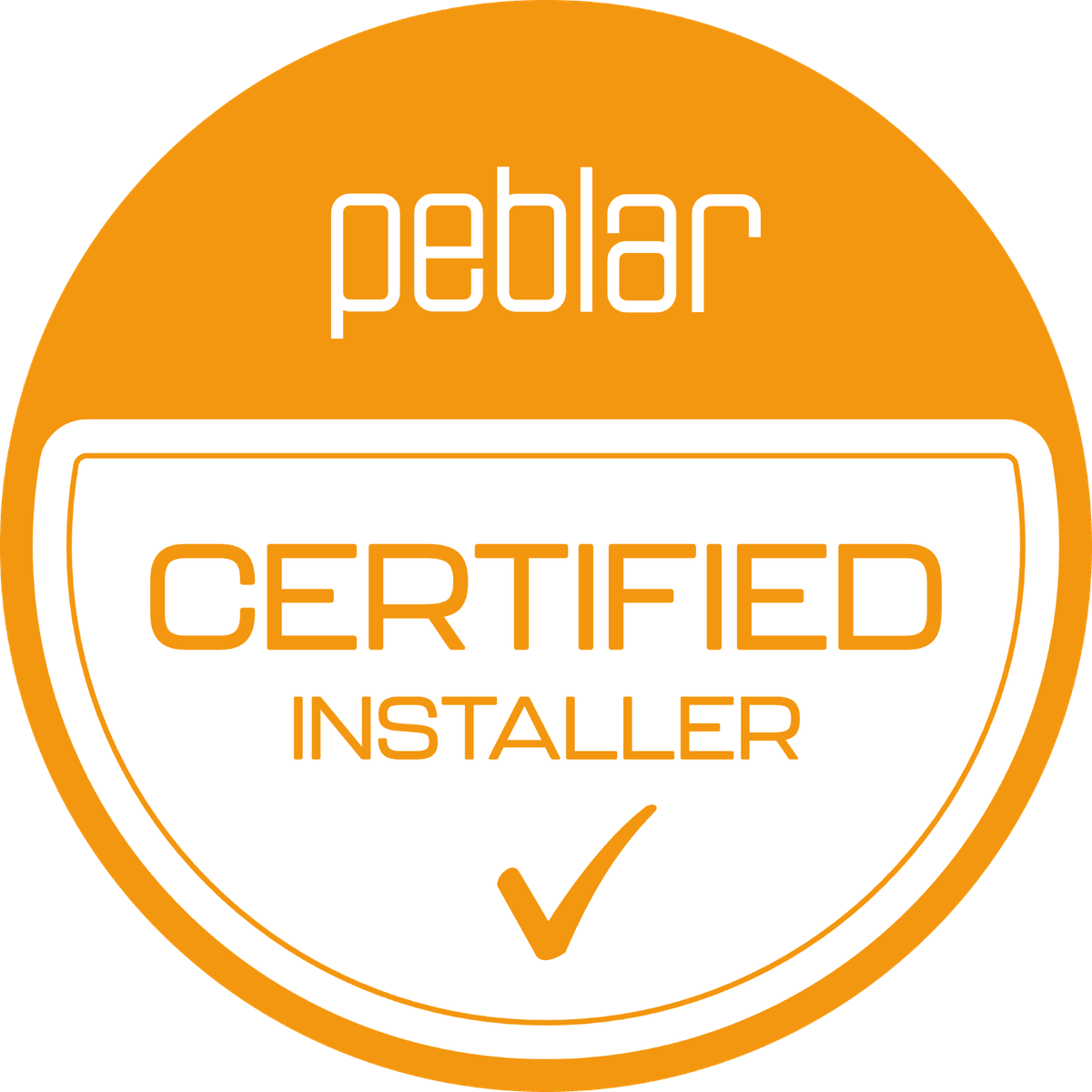 Peblar Certified Installer badge