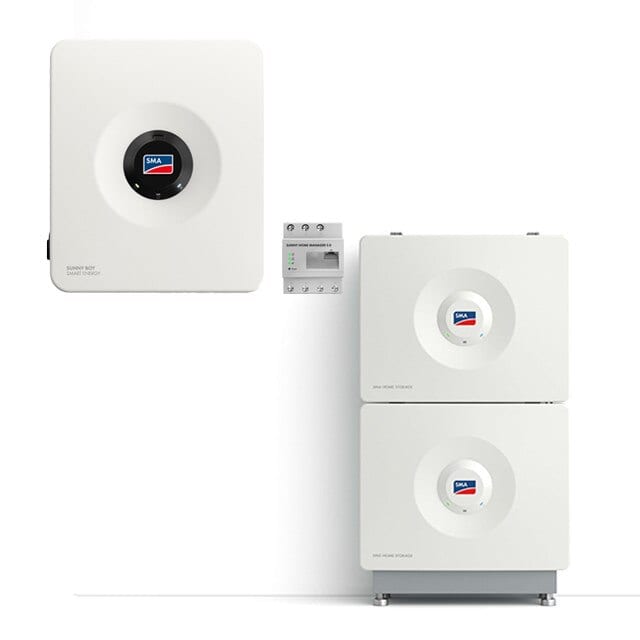 SMA batterij en omvormer opstelling